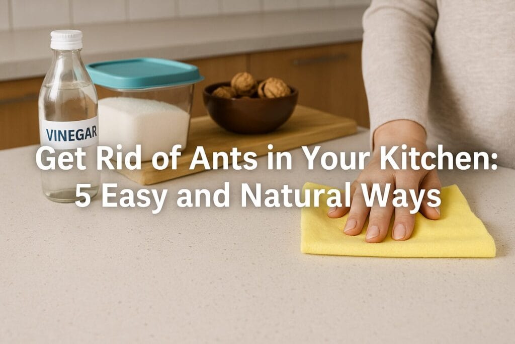 A promotional photograph illustrating Get rid of ants in your kitchen using 5 easy nagural methods.