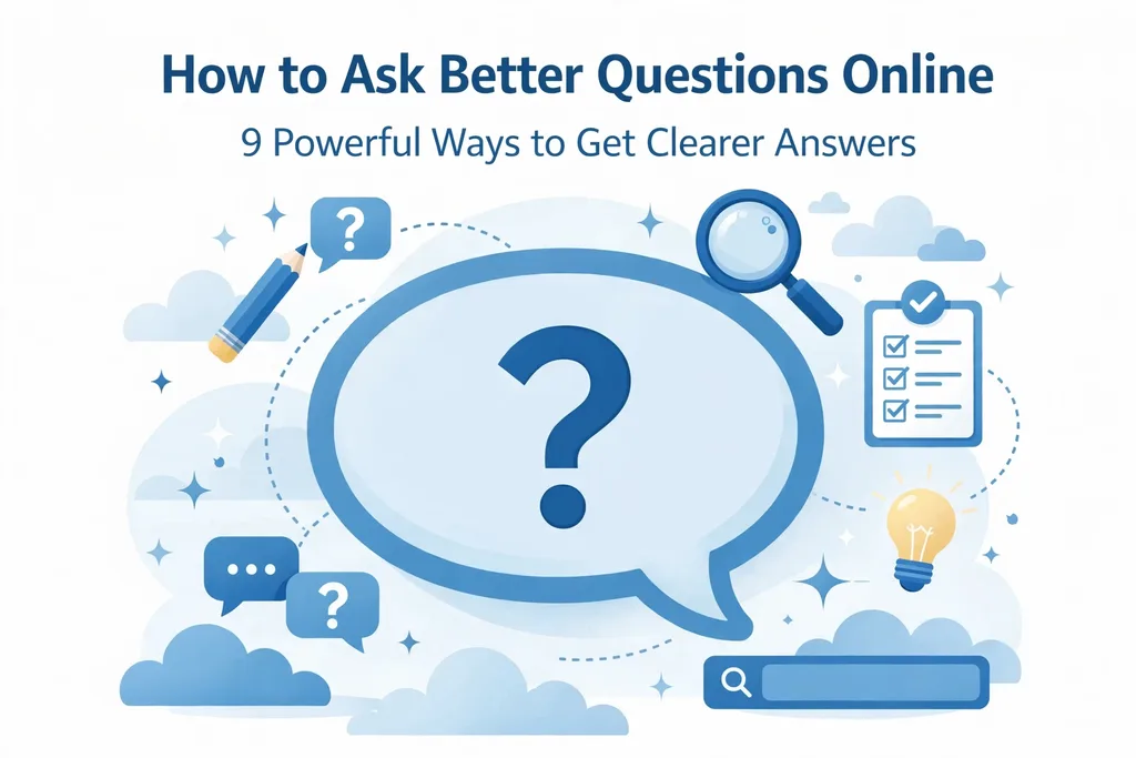 Illustration for how to ask better questions online