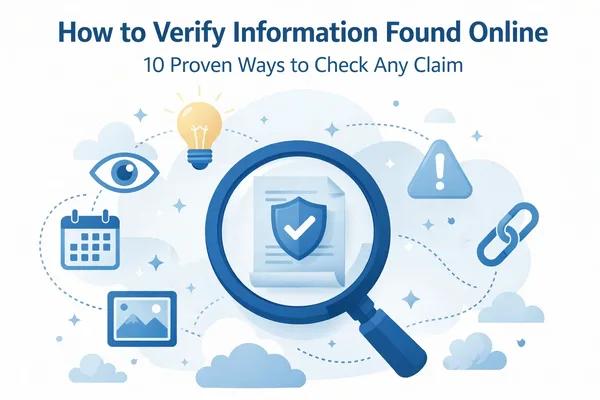 Illustration for how to verify information online